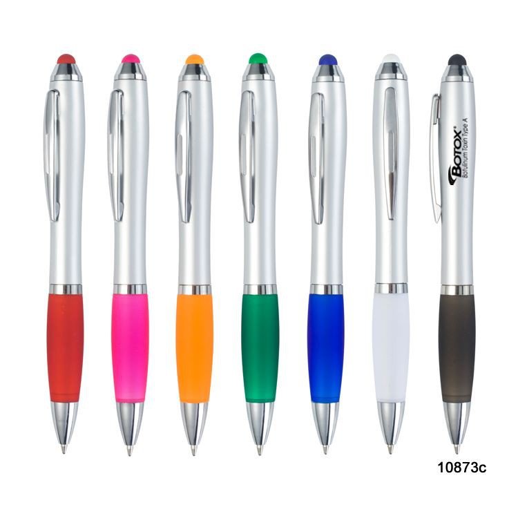 Click Action Plastic Ball Pen With Metal Clip 2