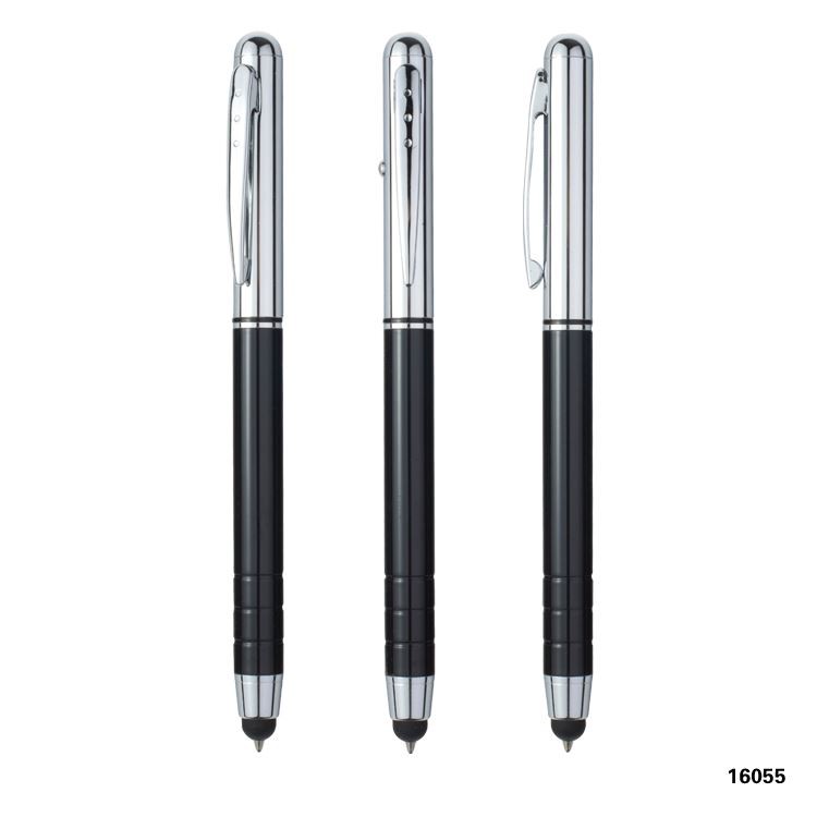 2-1 Multi-Function, Ball Point Black Ink Pen, Bulb Shape LED Flashlight