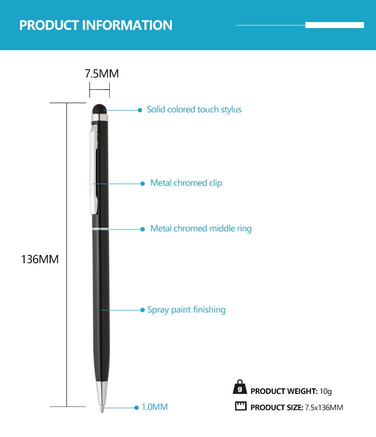 Aluminium Stylus Ball Pen