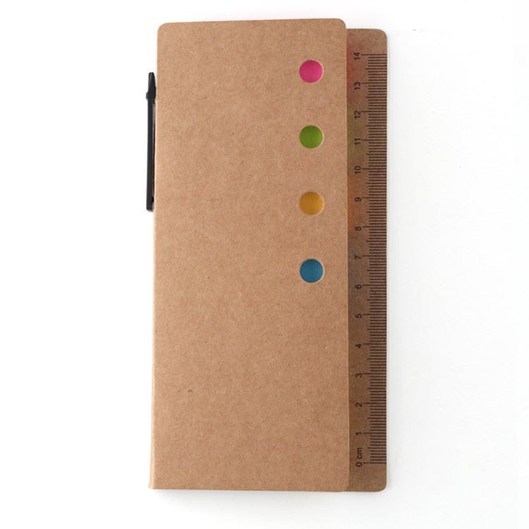 Memo Pad With Printed Ruler And Paper Pen Set