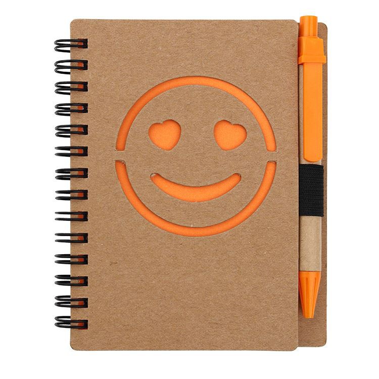 Spiral Smile Design Kraft Cover Journal