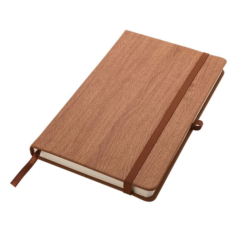 Wood Grain PU Leather Notebook