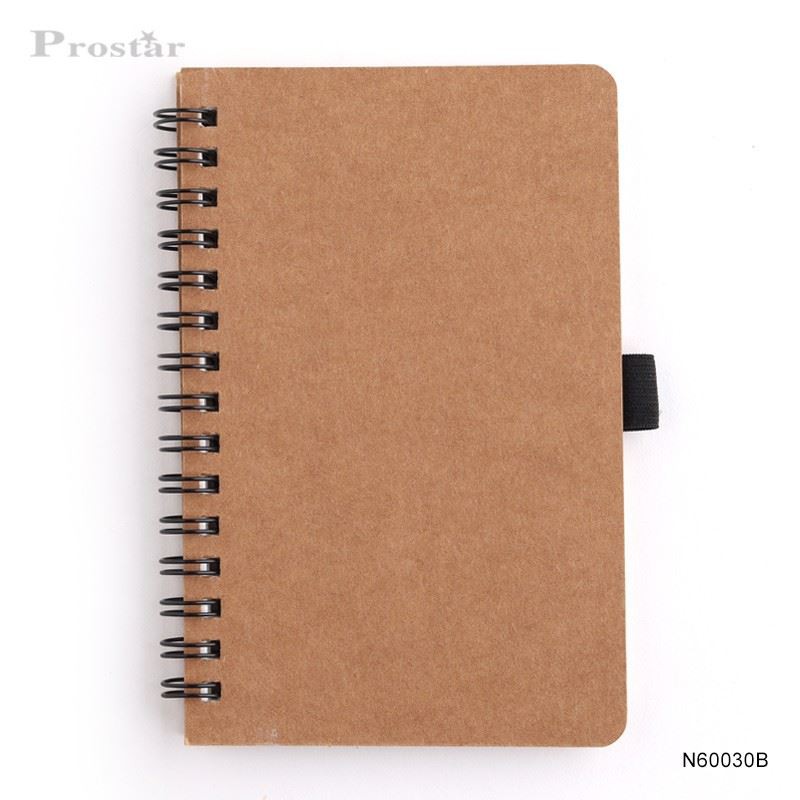 Hard Kraft Paper Cover Spiral Notebook