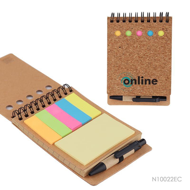 Cork Cover Notebook And Notepad Set