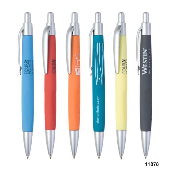 Rubber Finish Soft Touch Plastic Ballpoint Pen