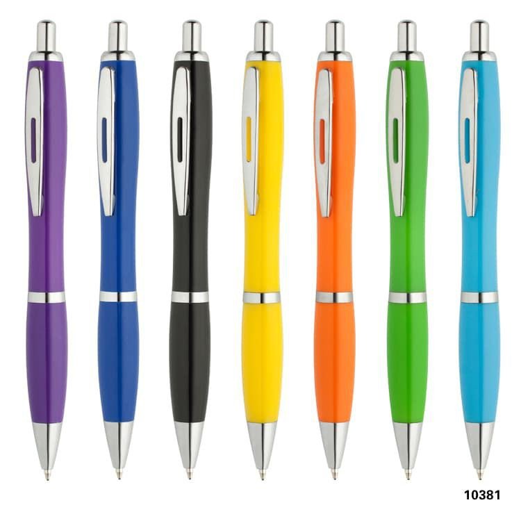 Metal Clip Plastic Plastic Ballpoint Pen