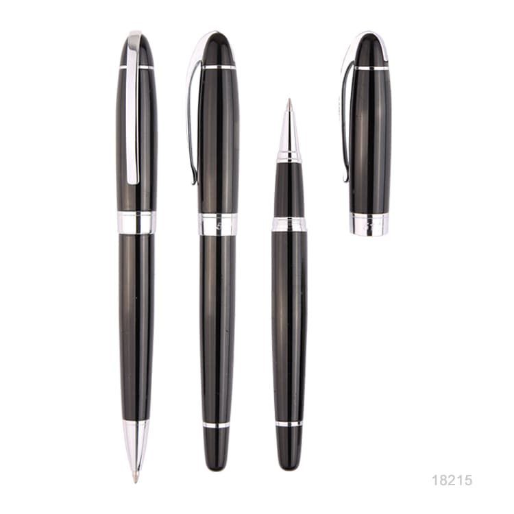 Rollerball And Ballpoint Pen Set With Paper Box