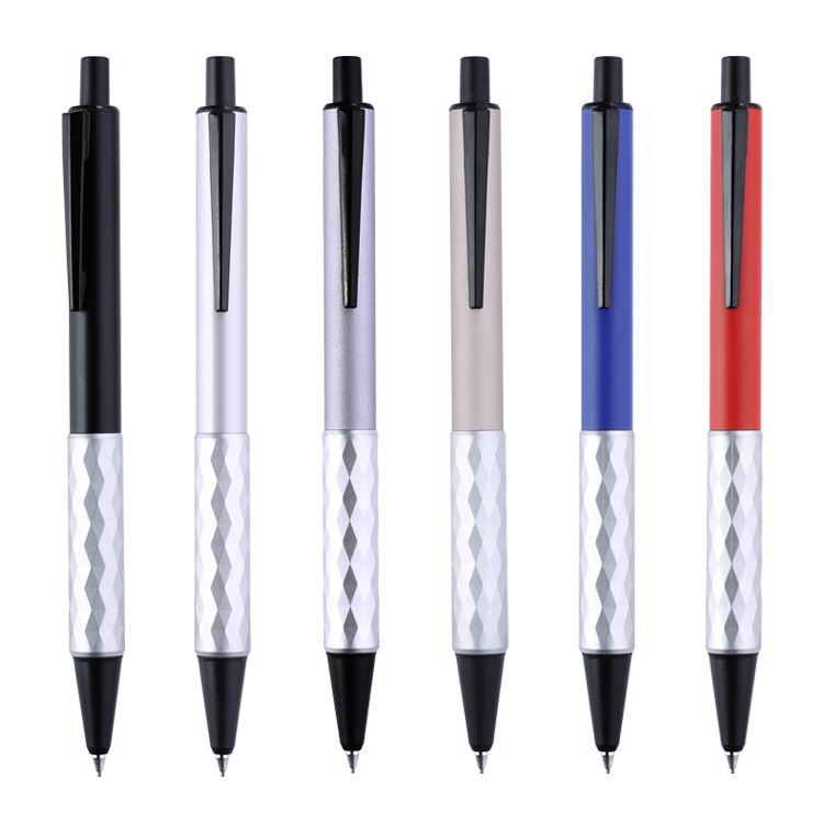 Push Action Aluminum Diamond Ball Pen