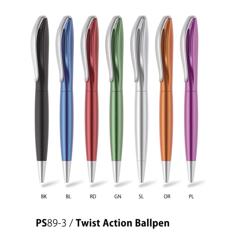 Twist Action Plastic Ballpoint Pen