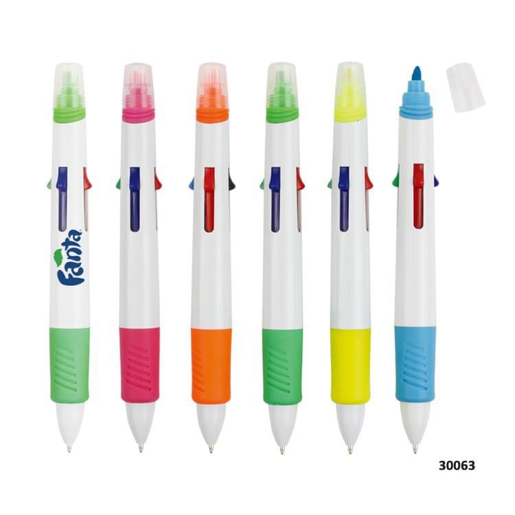 Multicolor Ballpen With Highlighter