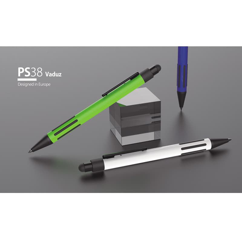 2 in 1 Colored Stylus Aluminum Pen With Lacquered Body