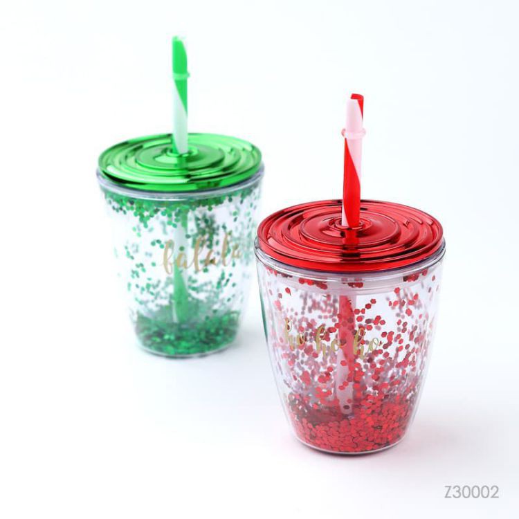 Plastic Straw Coffee Cup