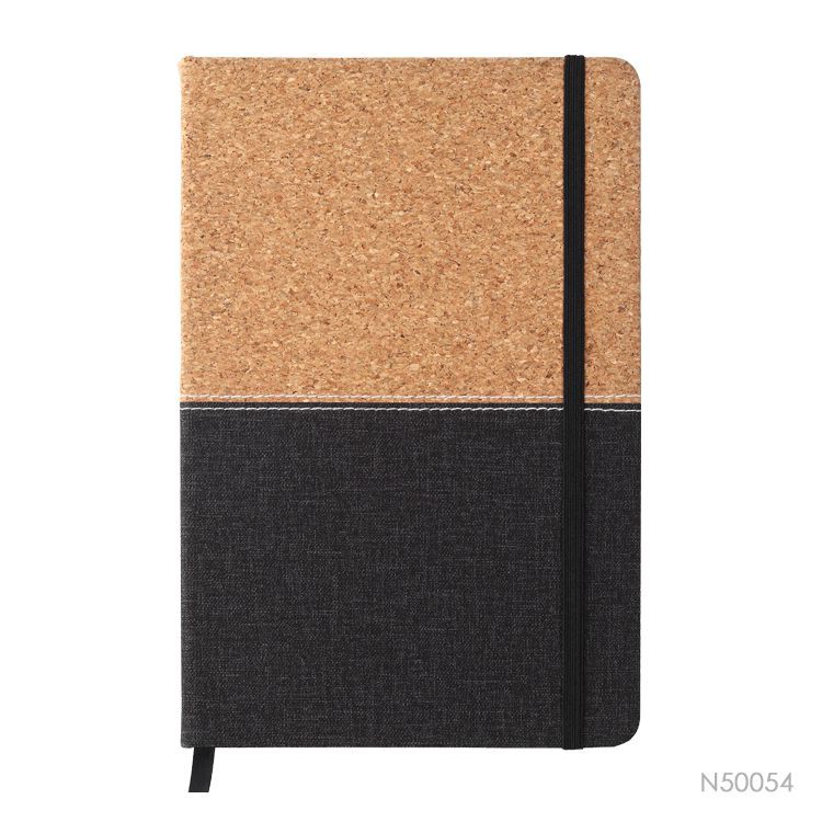 A5 Size Cork And Linen Splicing Cover ECO Notebook