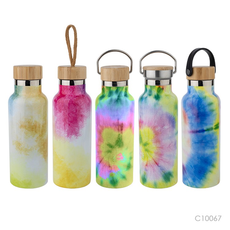 17oz Water Bottle With Bamboo Lid 2