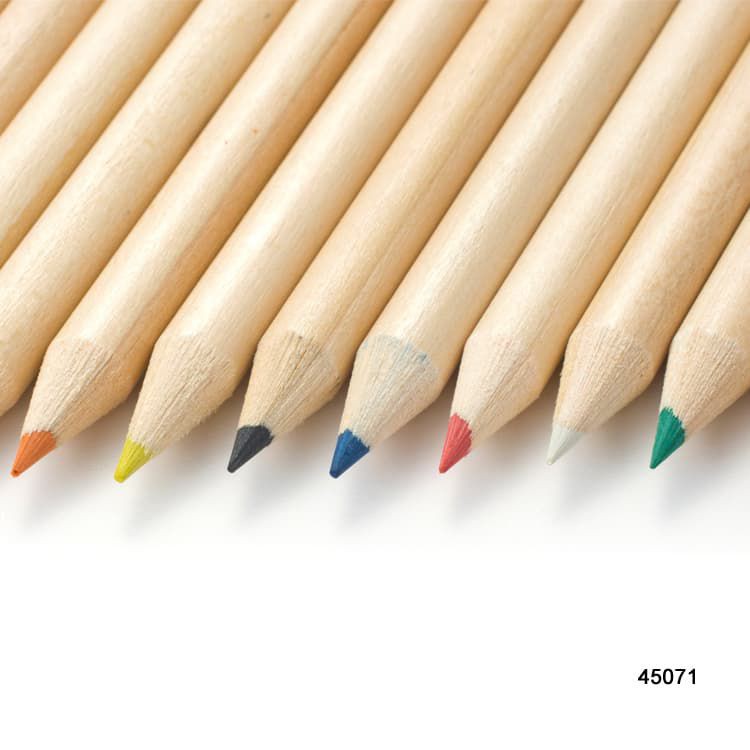 12 Pcs 3.5′ Color Pencil in Wooden Rocket Tube