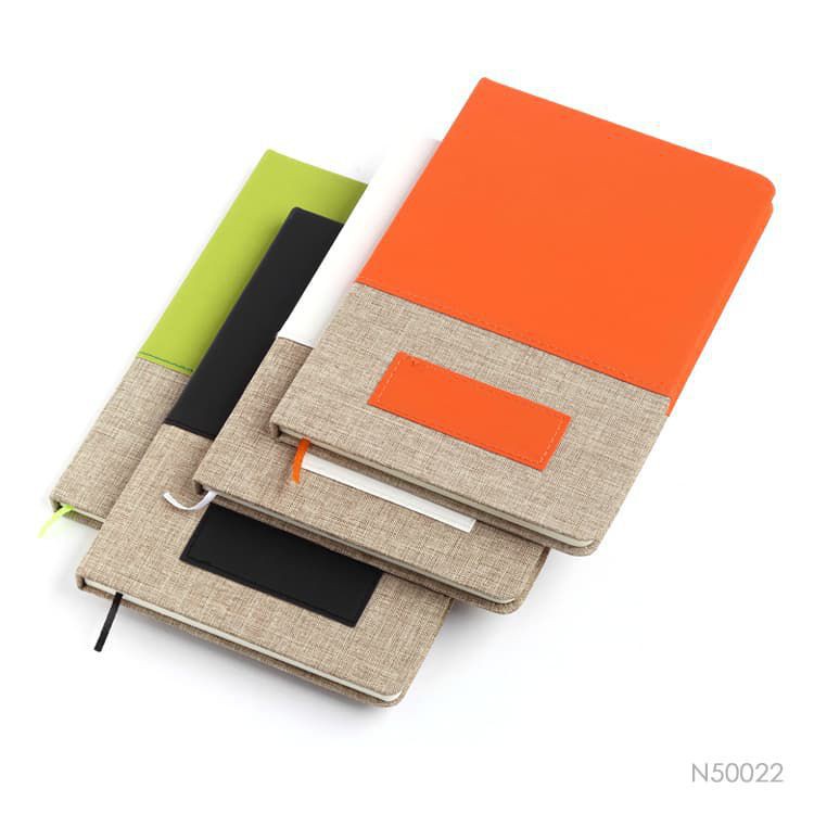 Colorful PU With Linen Diary Book