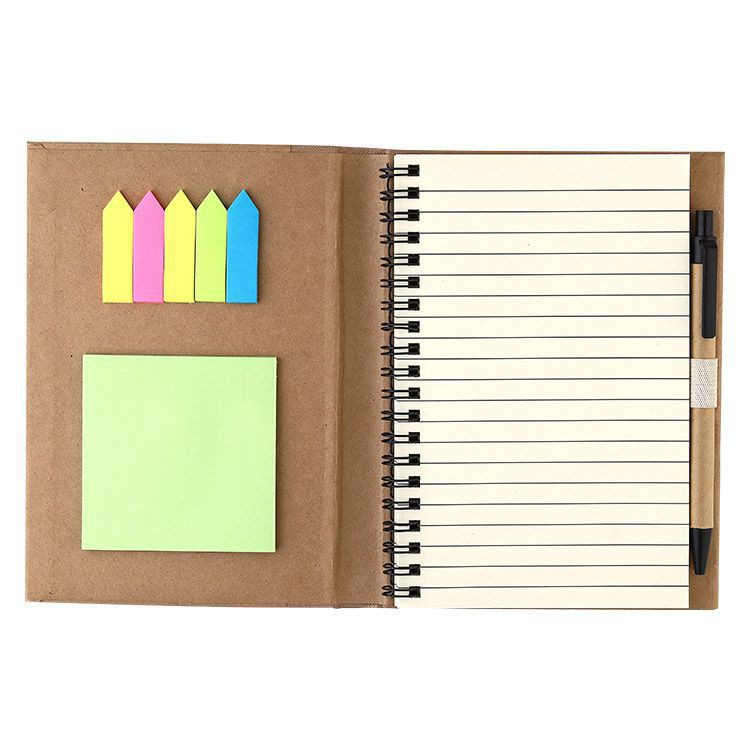 Kraft Paper Hardcover Sticky Notebook