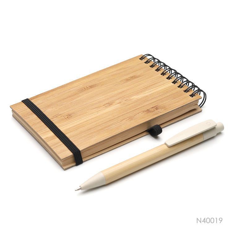 Bamboo Notebook With Bamboo Fiber Ball Pen