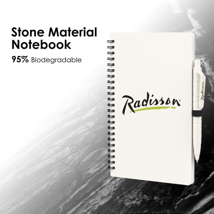 A5 Sprial Stone Paper Notebook With Stone Ballpen