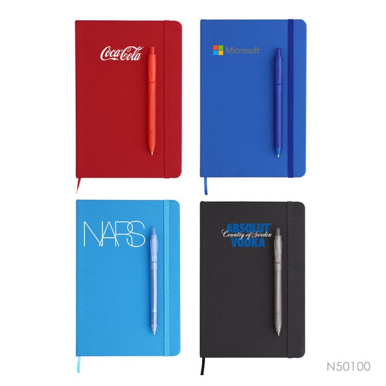 RPET Hardcover Texture Notebook With RPET Ballpen