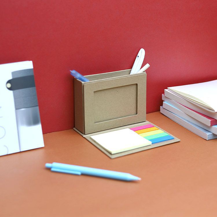 Sticky Note Box With Frame And Pen Holder